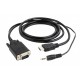 Gembird CC-DP-HDMI-5M adaptador de cable de vídeo HDMI + 3.5mm VGA (D-Sub) Negro